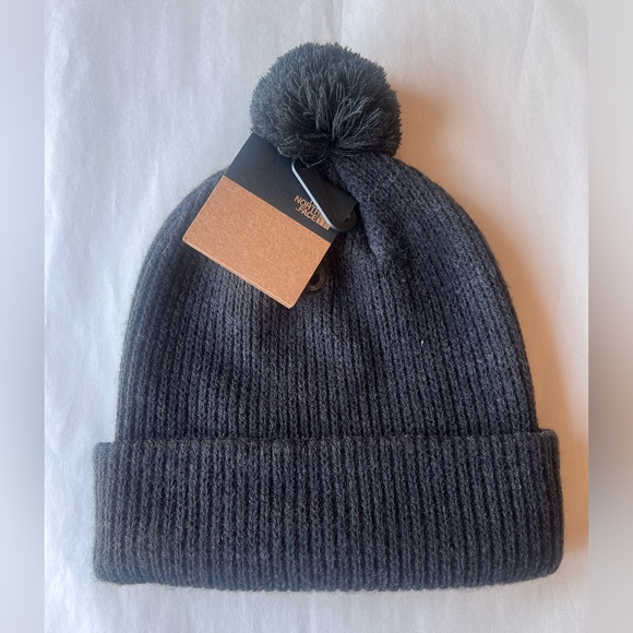 The North Face Retro TNF Pom Beanie Unisex One Size NWT! - Picture 2 of 4